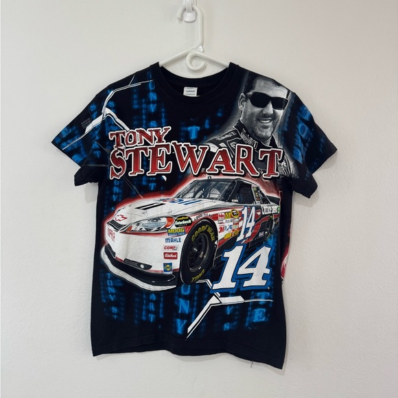 Vintage Tony Stewart Racing Graphic‎ T-Shirt - Black NASCAR Sz M - Picture 1 of 10